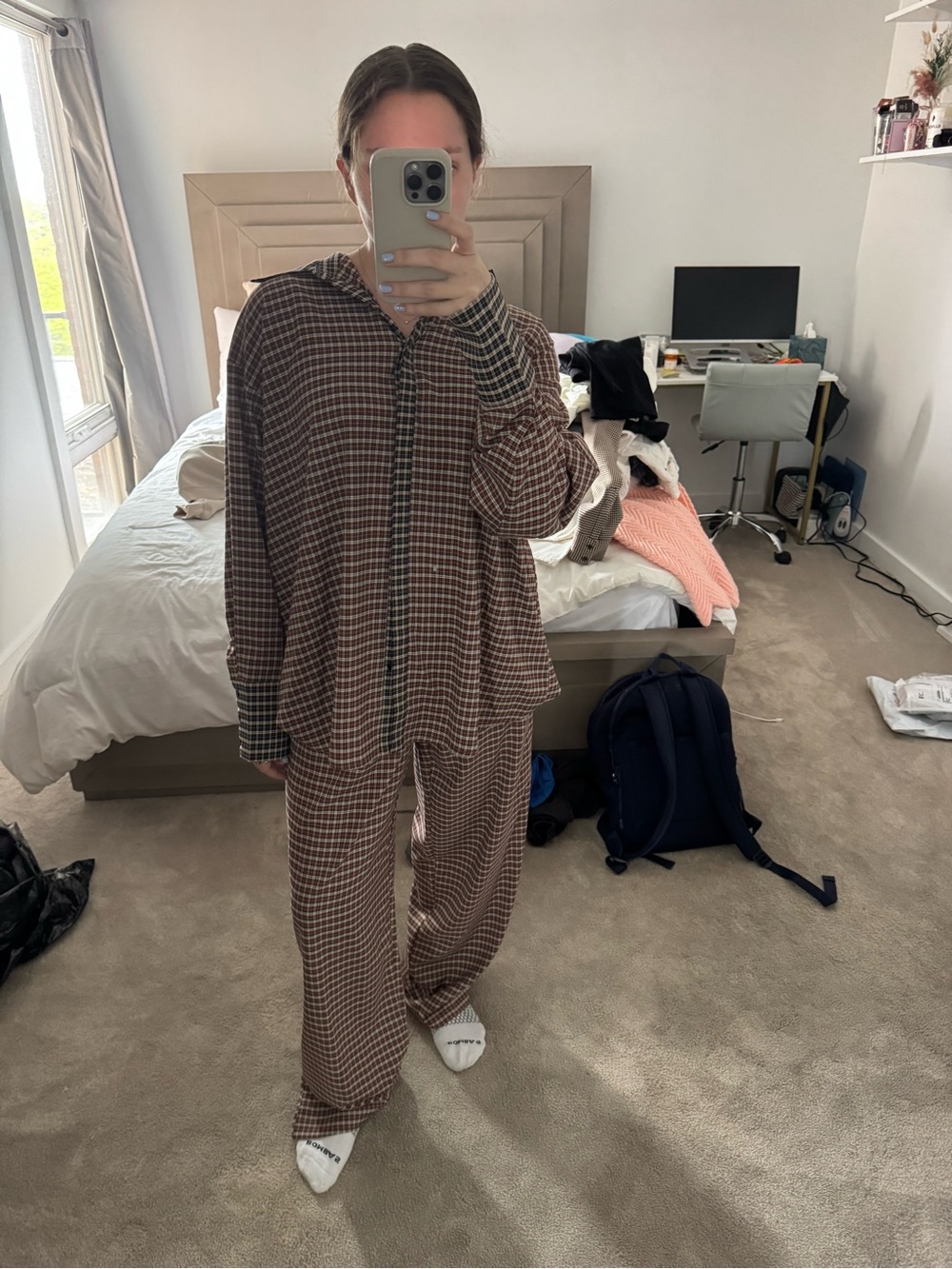 Lioness Brown Plaid Relaxed Set